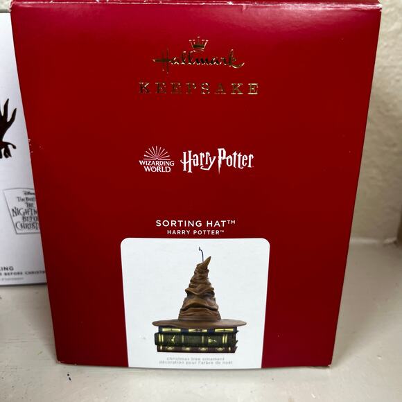 2 Hallmark Ornaments 
2021 Harry Potter Sorting Hat
2022 The Pumpkin King - Picture 5 of 8